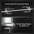 thumbnail image 3 of TURBRO Stainless Steel Rotisserie Ring Kit for 22-Inch Charcoal Kettle Grill - Includes 4W Electric Motor, 5/16" Square Spit Rod, Meat Forks, Counterweight - Ideal for Outdoor BBQ and Gatherings, 3 of 6