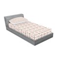 thumbnail image 2 of Ambesonne Modern Fitted Sheet & Pillow Sham Set, Hexagonal Shaped Lines, Twinxl, Multicolor, 2 of 2