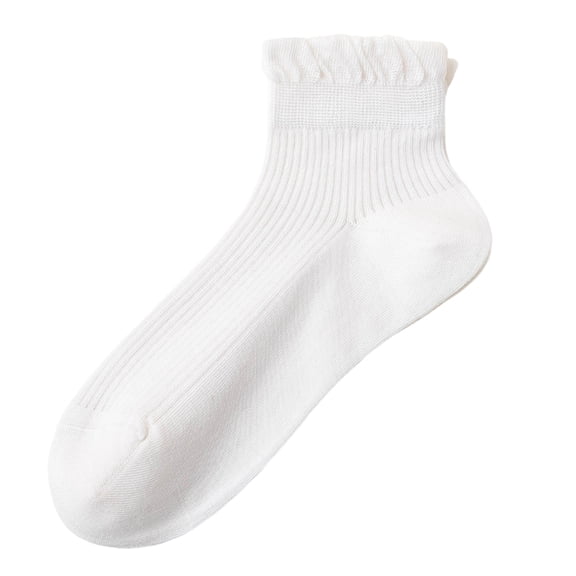 Women's Lace Trim No Show Socks, Seamless Lightweight Breathable Cotton Ankle Socks, Low Cut Invisible Liner Socks for Flats Loafers Sneakers, White