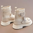 thumbnail image 5 of CAICJ98 Toddler Girl Boots Side Zipper Combat Shoes with Lace Up Kids Boots Boys Beige (Little Kid/Big Kid),1, 5 of 7