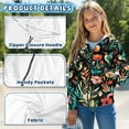 thumbnail image 7 of FUIALDOLG Boys Hoodies Sweatshirt Colorful Floral Hummingbird Print Full Zip Up Sweatshirt with Pocket for Kids Fashion Warm Winter Jacket 6-7 Years, 7 of 7