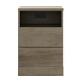 thumbnail image 2 of Hillsdale Brindle Rectangular End Table with USB and Drawer, Gray Oak, 2 of 25