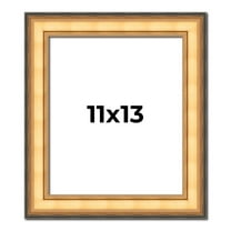 11x13 Frame Gold Plein Aire Solid Wood Picture Frame Width 2 Inches | Interior Frame Depth 0.5