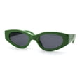 thumbnail image 2 of Women Classy Thick Temple Mod Cat Eye Plastic Sunglasses Green Black, 2 of 4