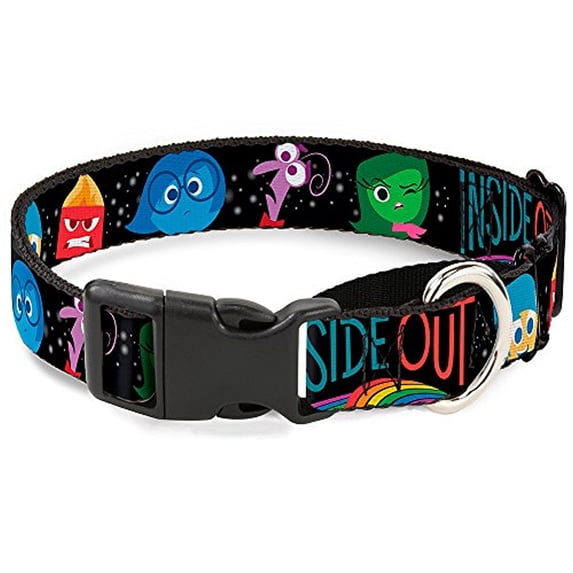 buckle-down inside out emotion expressions every day is full of emotions disney martingale plastic clip collar