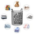 thumbnail image 3 of Lsque Not All Who Wander Are Lost2 pattern Laundry Hamper Basket, Tall Woven Rope Hamper Basket for Clothes, Lightweight Storage Basket, Collapsible Waterproof-Small, 3 of 8