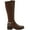 Brown, variant on GIANI BERNINI Womens Black Buckle Accent Barnibee Round Toe Block Heel Zip-Up Riding Boot 5.5 M