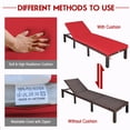 thumbnail image 5 of Costway 2PCS Outdoor Rattan Lounge Chair Chaise Recliner Adjustable Cushioned Patio Red, 5 of 11