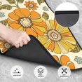 thumbnail image 3 of LAKIMCT Retro 70S Floral Car Mats, Neoprene Front Rear Floor Mats for Cars, Waterproof Anti-Slip Car Floor Mats Full Set, Universal(4 Pcs), 3 of 6