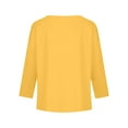 thumbnail image 3 of YOUYEDIAN Yellow Shirts for Girls 2025 Winter Fall Long Sleeve Top Crewneck Loose Fit Pullover Trendy Clothing Yellow 8-9 Years, 3 of 4