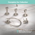 thumbnail image 4 of Gatco Clarion Bath Towel Hook, Wall Mount Bathroom Modern Robe and Towel Holder, Acrylic & Polished Nickel, 4 of 4