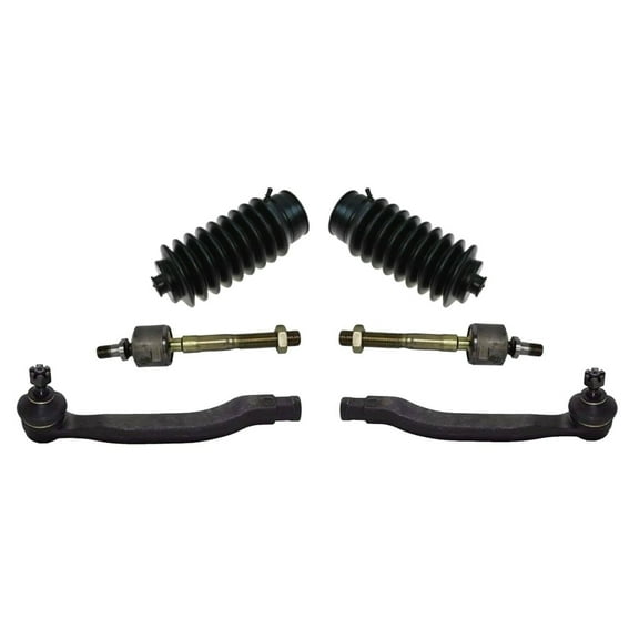 6 Pc Front Inner Outer Tie Rod Ends Rack & Pinion Bellow Boot Steering Set Left and Right Side Fits select: 1994-1997 HONDA ACCORD, 1997-1998 ACURA 3.0CL