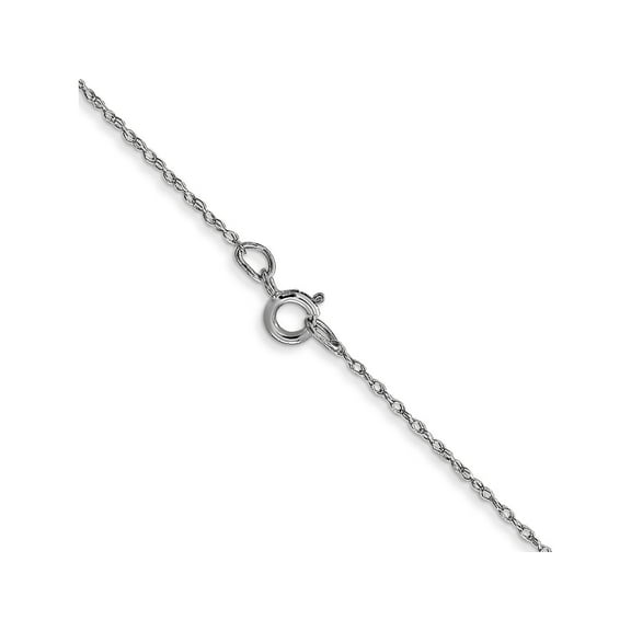 FJC Finejewelers 14 kt White Gold Carded Cable Rope Chain 22 Inches x 0.5 mm