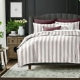 thumbnail image 2 of 6ix Tailors August Stripe Merlot Reversible Duvet Cover Set Twin, 2 of 5