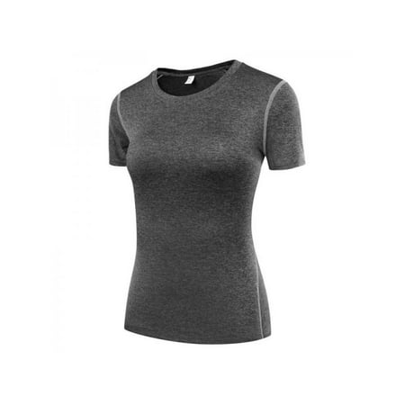 - Lavaport Quick Dry Women's Gym Yoga Running Fit Short Sleeve T-Shirt Sports Stretch Tops