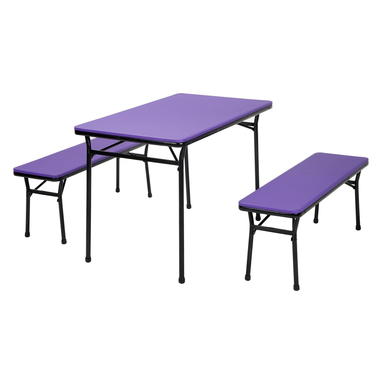Cosco 3-Piece Indoor Outdoor Table and 2 Bench Tailgate Set, Multiple