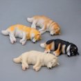 thumbnail image 2 of Set de estatuas de jardín Sleeping Shiba Inu y Husky Resin, 2 of 2
