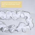 thumbnail image 2 of 3.3 Yard Polyester Pleated Lace Trim 4.3 inch Wide White Ruffled Bouquet Packaging Trim Organza Wave Edge Fabric Trim for Flower Sewing Gift Package, 2 of 9