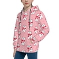 thumbnail image 2 of Haiem pink Scarf bear Pattern Boys Hoodie, Youth Pullover Hooded Sweatshirt, Kangaroo Pocket Hoodie for Kids Girls -Large, 2 of 6