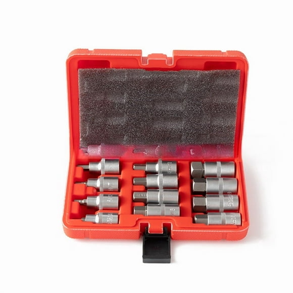12-Piece PC1/2 Rolling Flange Pressing Tool Set by Direct Manufacturer – Polished Chrome Finish, Pneumatic & Hardware Repair Tools, Convenient Red Plastic Case for Automotive & DIY Use