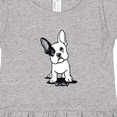 thumbnail image 4 of Inktastic B/W Frenchie (Darks) Girls Toddler Dress, 4 of 5