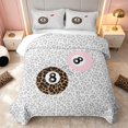 thumbnail image 2 of Erosebridal 8 Ball Quilt Full Blush Full Bedspread Sets, Blush Leopard 3pcs 1 Coverlet and 2 Pillowcases, 2 of 7