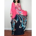 thumbnail image 3 of EDOLYNSA Maxi Kaftan Dresses for Women Moroccan Caftans With Batwing Sleeve Printed Lounge Dress, 3 of 6