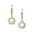 thumbnail image 3 of Aretes de gancho ZVEZDA circonias y chapa de oro 18k Madre Perla, 3 of 3