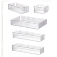 thumbnail image 4 of Organizador de maquillaje, caja de almacenamiento de escritorio, acrílico, multiusos, para tocador 5 piezas, 4 of 9