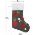 thumbnail image 2 of GZHJMY Strawberry Christmas Stocking, Personalized Large Candy Stocking Hanging Gift, Xmas Stockings Decoration for Family Holiday Party Ornaments Decor Fireplace, 2 of 7