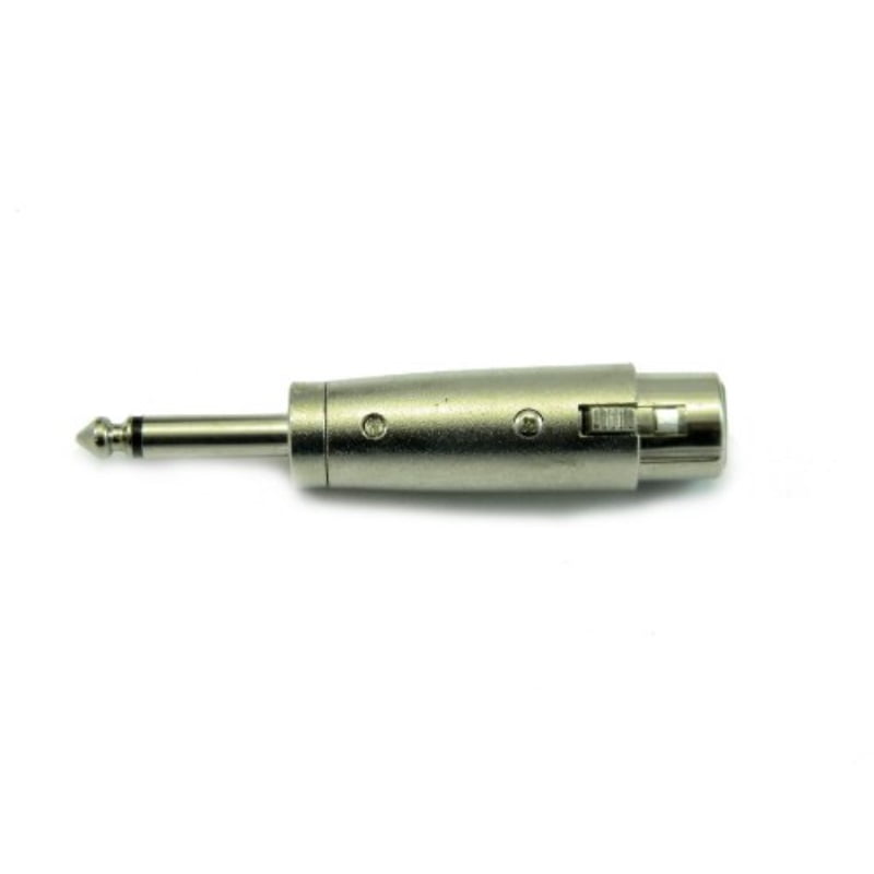 MICROPHONE ADAPTER STANDARD 1/4" PHONE PLUG TO 3 PIN FEMALE XLR STYLE