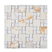 Legion Furniture MS07 Mosaic With Stone In Beige, Off White