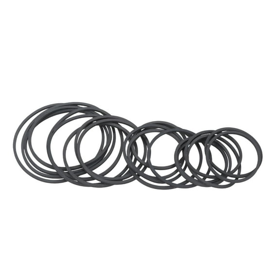 Set Of 20 Square Belt Recorder Rubber Belts 1.2mm Width For Tape Player Repair And Maintenance 35-65mm Fold