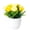 Yellow, variant on SPRING PARK Artificial Classic Rose Pattern Flowers Potted Fake Bonsai Plant for Home Office Table Decor