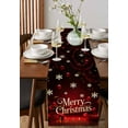thumbnail image 2 of Table Runners 36 Inches Long Dress Scarves, Merry Christmas Farmhouse Kitchen/Dining Table Runner, Short Coffee Tablerunners, Vintage Red Ball Xmas Snowflakes Holiday 13x36 Inch, 2 of 7