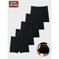thumbnail image 4 of 5 Pack Plus Size Seamless Mid-Rise Panties Negro Comfortable Breathable, 4 of 5