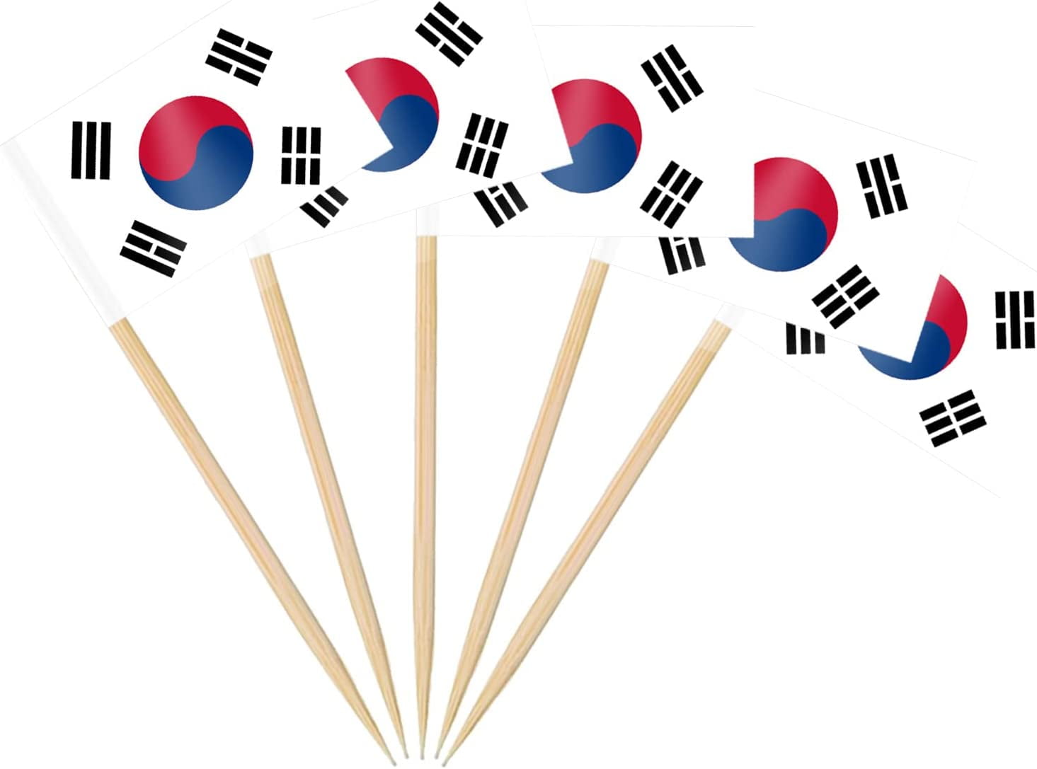 South Korea Flag Toothpick Flags Picks, 100/200 Pcs Small Tiny Croatia Cupcake Toppers Stick