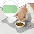 thumbnail image 6 of QSTDGVPW Pet Feeding Dog Food Mat Pad Protects Floor Raised Edge Non Spill Supplies Anti Green, 6 of 9