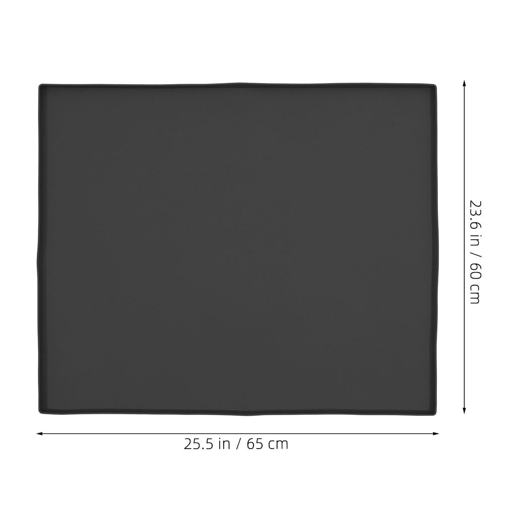 COMPUKAS Black Protective Mat for Washer Dryer, 1 Piece Laundry Room Floor Mat, Non- Washer Dryer Accessory