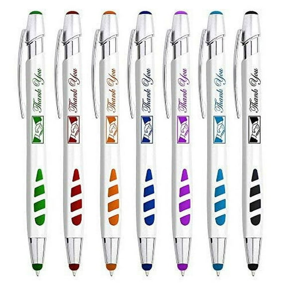 "Thank You" Greeting Gift Stylus Pens For TouchScreen Devices - 2 in 1 Multifunction Pen - Compatible With Tablets, iPads, iPhones 50 Pack