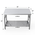 thumbnail image 1 of EDTara 48"x30" Stainless Steel Work Table, NSF Folding Table Commercial Heavy Duty Prep Table with Adjustable Undershelf for Kitchen, Restaurant, Garage, Home, 1 of 7