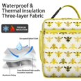 thumbnail image 2 of Honeybee Lover Insulated Lunch Bag Box Student Reusable Lunch Bag with Side Pocket Cooler Tote Bag Office Hiking, 2 of 6