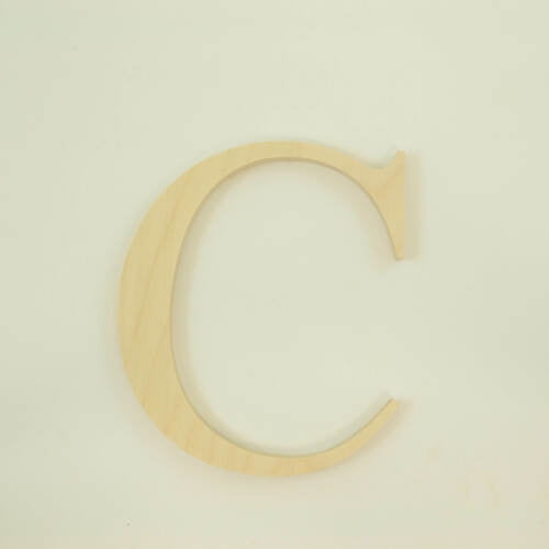 Package of 1, 12 Inch X 1" Thickness Baltic Birch Wood Letter "C" in The Times New Roman Font | Thick | Upper Case for Art & Craft Project, Made in USA