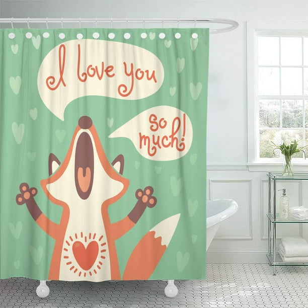 YUSDECOR Red Talk to The Birthday Other Holiday Cute Fox Bathroom