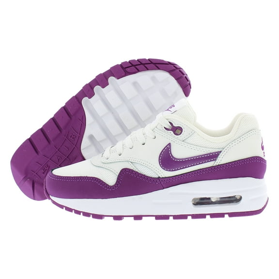 Nike Air Max 1 GS Girls Shoes Size 2, Color: Summit White/Viotech/White