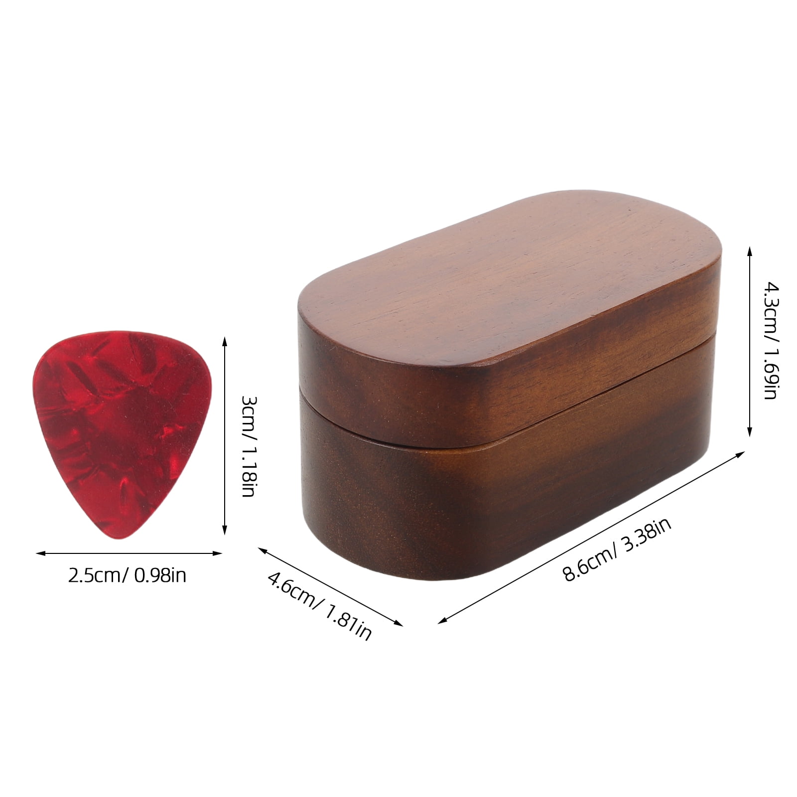 DEEPCRAFF Wood Guitar Pick Holder Set with 10 Picks and Portable Case - Essential Guitar Accessories Kit