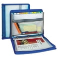 thumbnail image 2 of Zippered Binder W/ Expanding File, 2" Overall Expansion, 7 Sections, Letter Size, Bright Blue | Bundle of 5 Each, 2 of 2