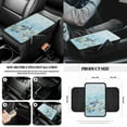 thumbnail image 6 of Jeiento Sea Turtle 14 PCS Car Seat Covers Full Set with Steering Wheel Cover Safe Belt Pads Handbrake Cover Set Coasters Garbage Bin Rear View Mirror Cover Center Console Cover for SUV Van Truck, 6 of 7