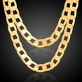 thumbnail image 2 of EeaseCA 24 Inch Men Chain Hip Hop Necklace Punk Style Jewelry 18K Gold Plated Link Chain 6mm, 2 of 5