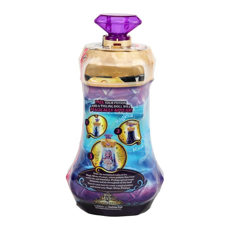 Magic Mixies Pixlings Flitta the Butterfly Pixling 6.5 inch Doll Inside a  Potion Bottle, Ages 5+